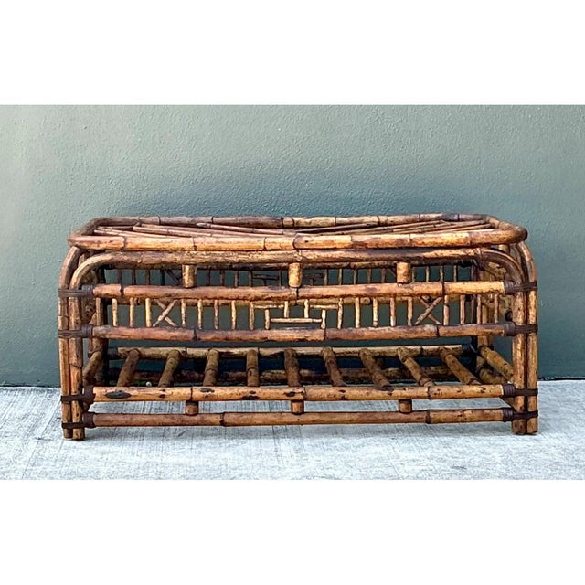 Coffee Vintage Brighton Rattan Coffee Table For Sale - Image 8 of 12