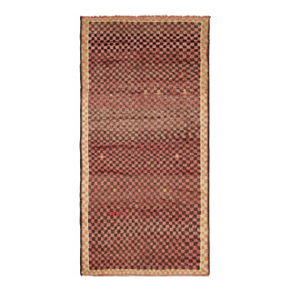 Vintage Moroccan Runner Rug, Red & Black With Geometric Patterns - Rug & Kilim For Sale