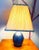 Circa 1960 Modernist Blue Glazed Ceramic Table Lamps - Pair For Sale - Image 4 of 7