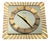 Mid-Century Modern Wall Clock in Brass and Glass from Casino Electric with Junghans Mechanism, 1960s For Sale