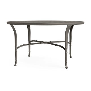 Brown Jordan Calcutta 54" Round Cast Top Dining Umbrella Table, Mica frame For Sale