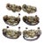 Set of 6 Antique Victorian Figural "Wind Face" Drawer Pulls, Three-Inch Center to Center For Sale