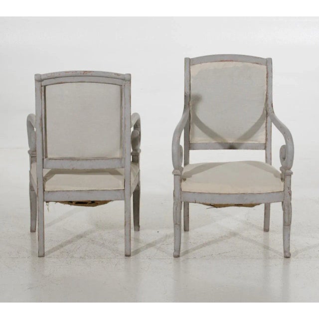 Set of Charles X Armchairs, France, 1800s For Sale - Image 6 of 7