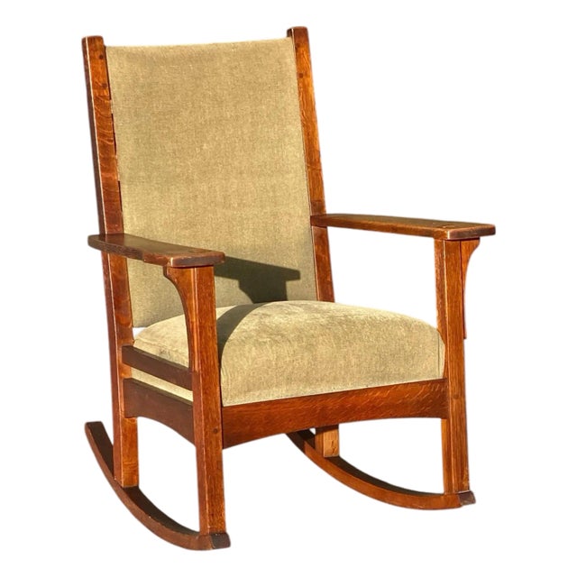 Antique Arts & Crafts / Mission Oak L&jg Stickley Rocking Chair For Sale