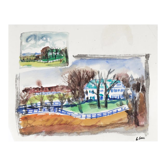Critchfield Estate 1967 Watercolor For Sale