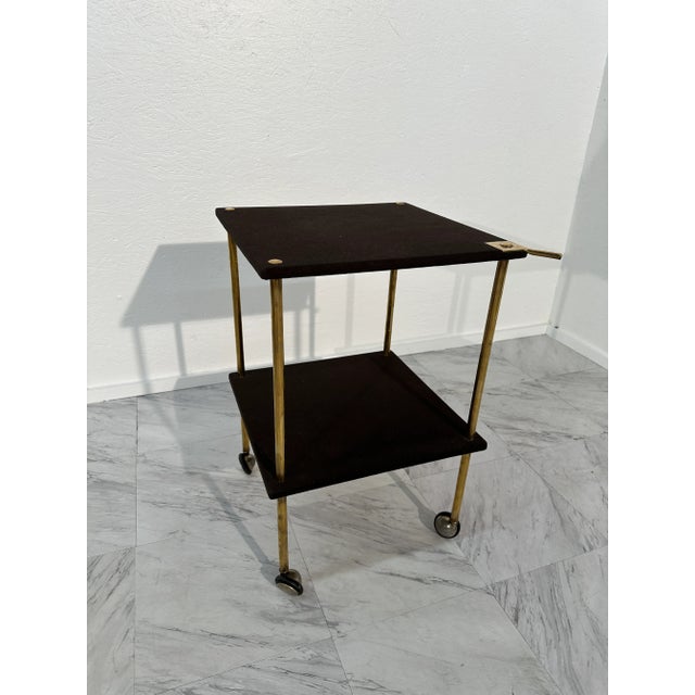 Metal Vintage Italian Trolley on Wheels T9 by Luigi Caccia Dominioni for Azucena, 1960s For Sale - Image 7 of 8