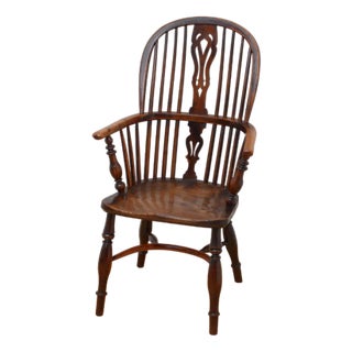 Victorian Windsor Chair in Yew and Elm, 1850s For Sale