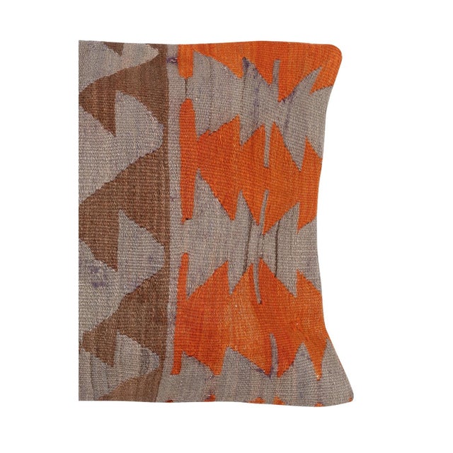Traditional 16"x24" Vintage Kilim Cushion Cover. Turkish Accent Pillow. Throw Pillow Cover For Sale - Image 3 of 4