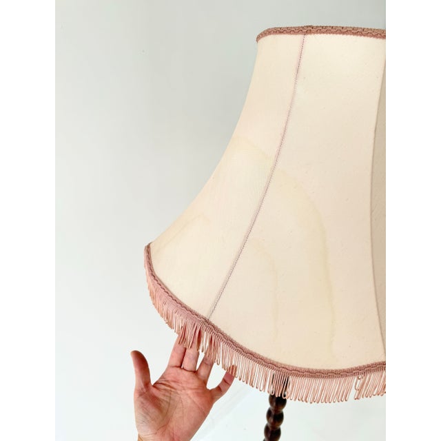 Vintage Art Deco Barley Twist Turned Oak Floor Lamp, 1930s For Sale - Image 12 of 17