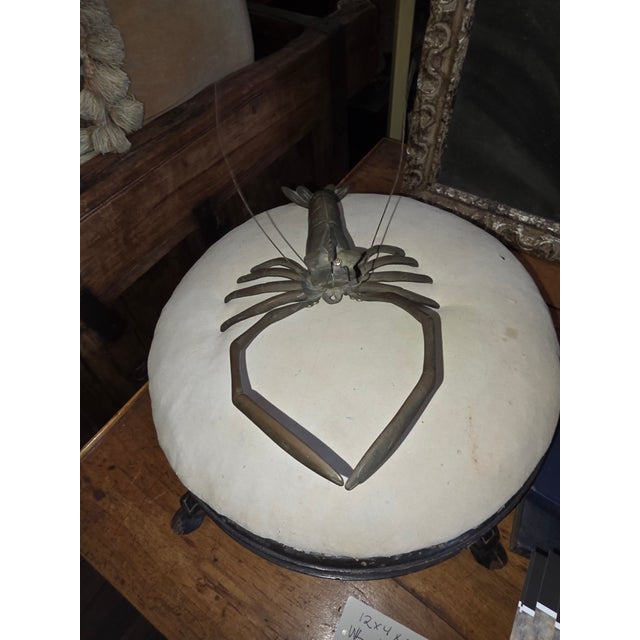 Brass Vintage Solid Brass Crawfish For Sale - Image 8 of 9