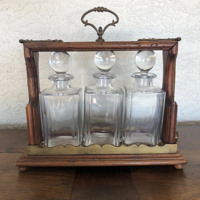 Antique English Oak Decanter Tantalus For Sale In Philadelphia - Image 6 of 11