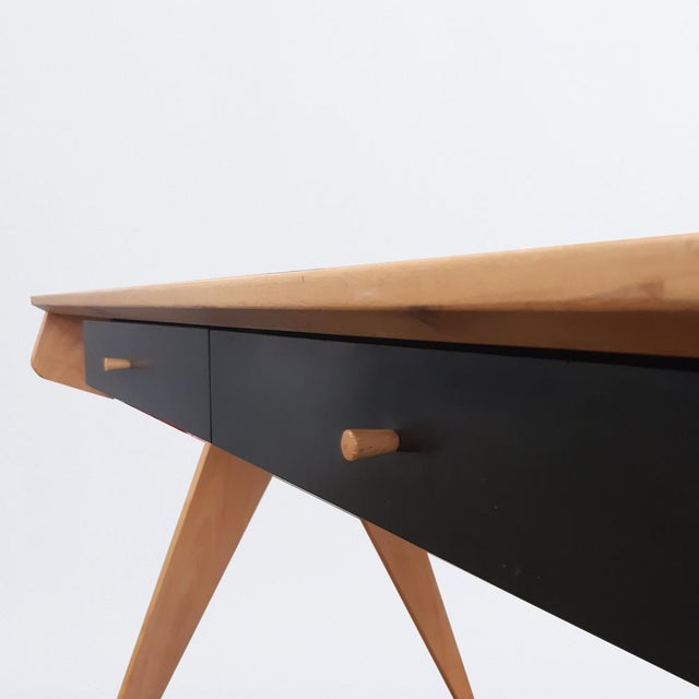 Black Vintage Desk by Helmut Magg for WK Möbel, 1950s For Sale - Image 8 of 10