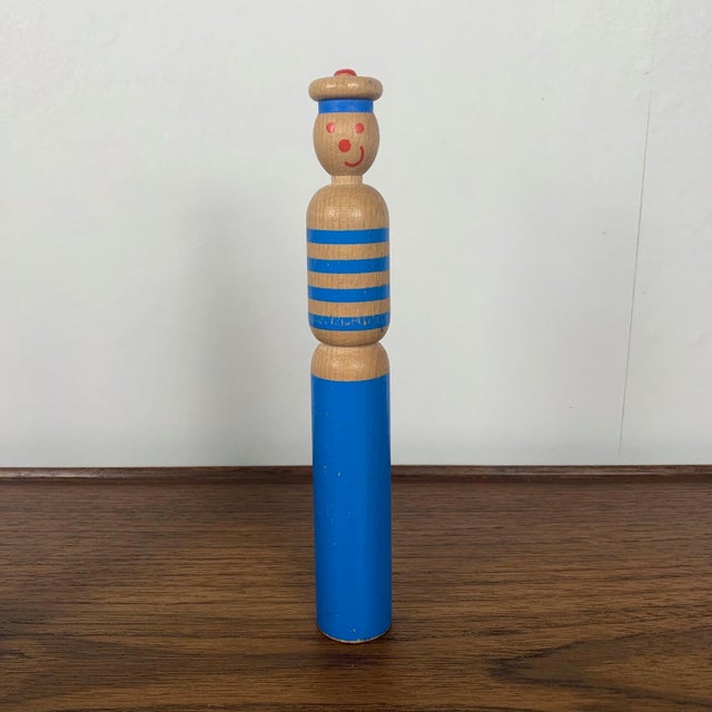Mid-Century Modern Marine Bowling Game attributed to Vilac, 1996, Set of 7 For Sale - Image 3 of 10
