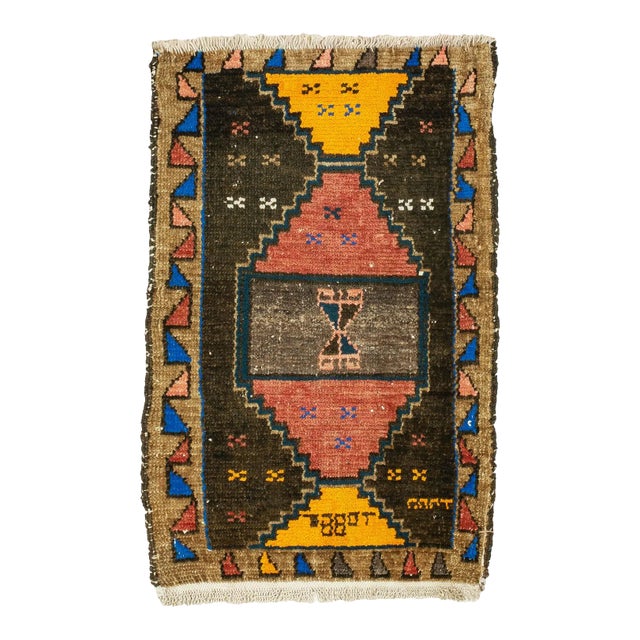 Vintage Mini Turkish Rug For Sale