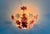 1970s Italian Murano Style Hand-Blown Original Pink and White Daisy Glass Flush Mount Chandelier (42x30 Cm)⁠ For Sale - Image 13 of 17