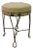 Wrought Iron and Leather Stool, 1960s For Sale