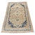 Antique Rug 3x5 | Soft Beige & Blue With Delicate Geometric Medallion For Sale - Image 4 of 5