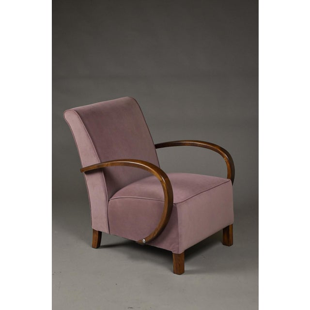 1930s Art Deco Lounge Chair, Poland, 1930s For Sale - Image 5 of 11
