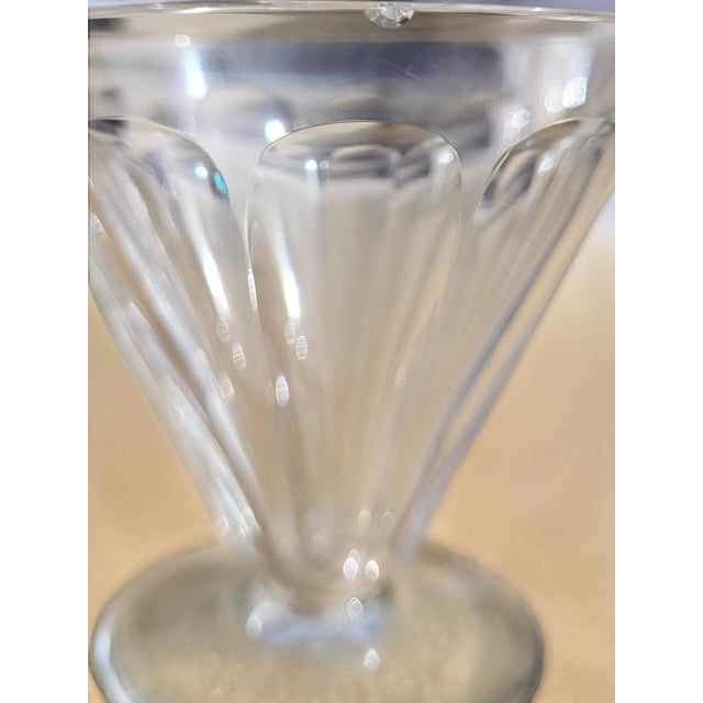 Vintage Crystal Wine Glasses with Rex Pattern from Baccarat, 1920s, Set of 9 For Sale - Image 6 of 10