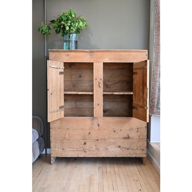 Rustic European Antique French Pinewood Cabinet For Sale - Image 3 of 7