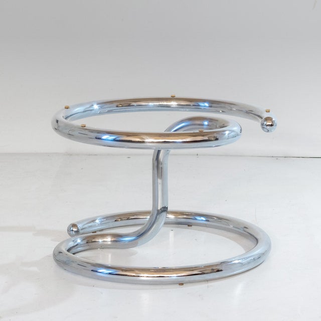 Cobra Coffee Table in Chromed Metal & Smoked Glass from Giotto Stoppino, 1960s For Sale - Image 11 of 14