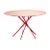 IKI Table with Red Lacquered Base & Oak Veneer Top by Marco Zanuso Jr. for Adentro For Sale