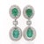 32 Carat Emerald and Rose-Cut Diamond Necklace & Earring Set in 18k Gold For Sale In Miami - Image 6 of 10