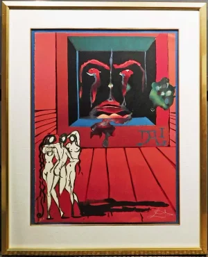 Salvador Dali "Obsession of the Heart" the World - Hand Signed Custom Framed