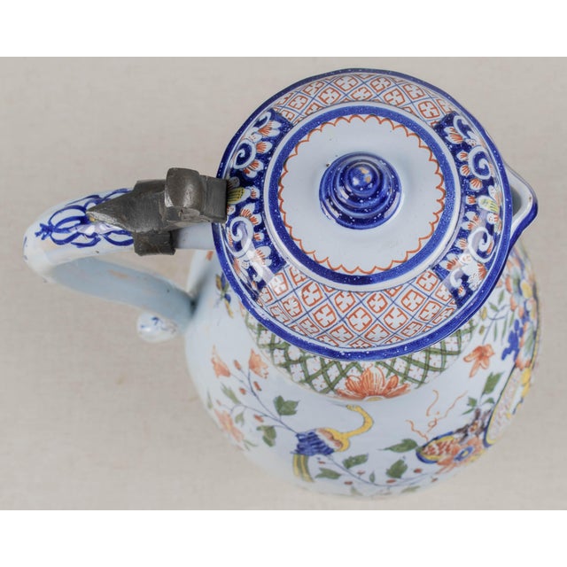 19th Century French Rouen Faience Pitcher For Sale - Image 12 of 12