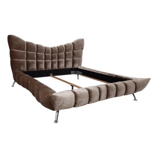 Cloud 7 Fabric Bed in Silver Grey from Bretz For Sale
