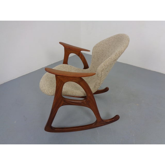 Teak Rocking Chair by Aage Christiansen for Erhardsen & Andersen, Denmark, 1960s For Sale - Image 13 of 18