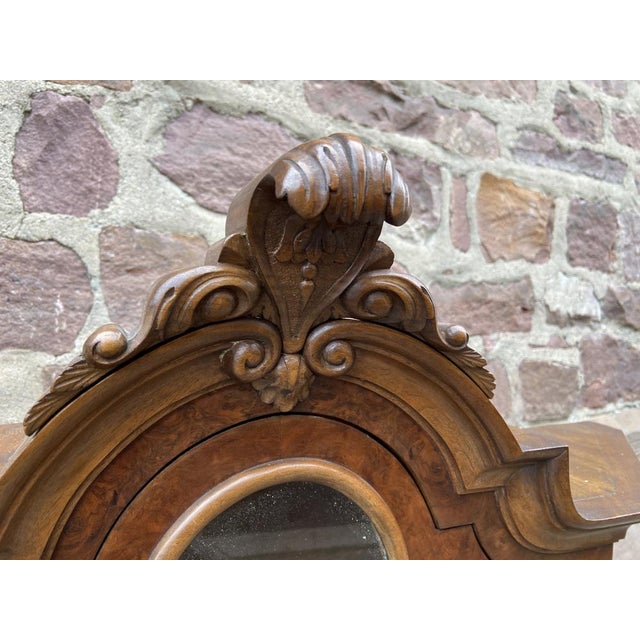 Brown Hanging Window in Walnut, 1940s For Sale - Image 8 of 9