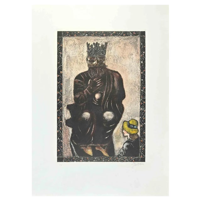 Franco Gentilini, The Emperor, Etching and Aquatint, 1970s For Sale