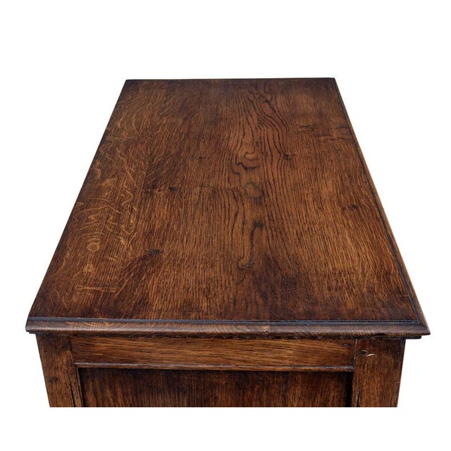 1980s Gothic Revival English Carved Oak Cupboard, 1980s For Sale - Image 5 of 11