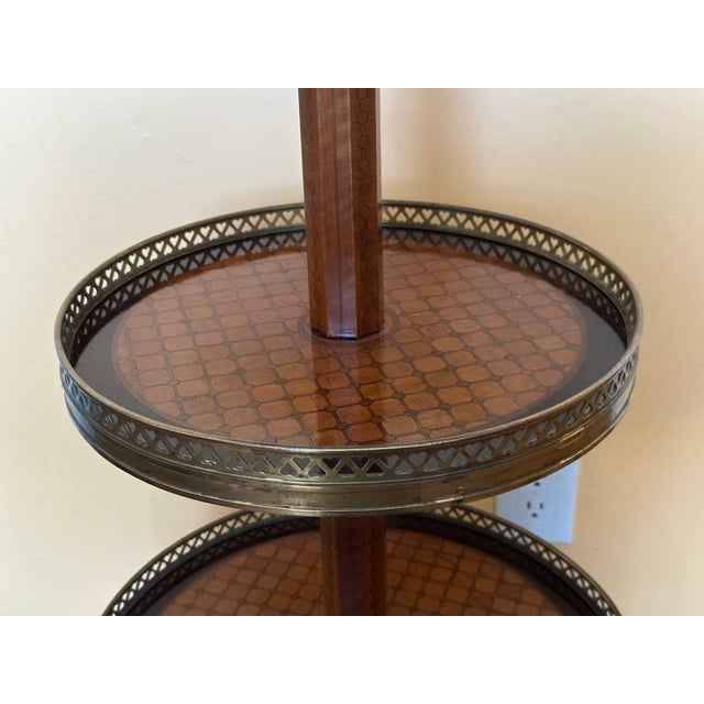 Antique Louis XVI Style Round Three Tier Gueridon For Sale In San Francisco - Image 6 of 14