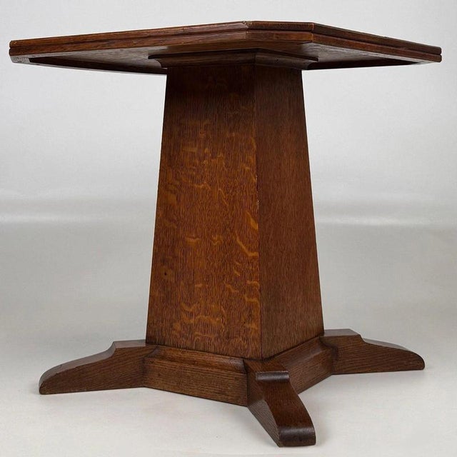Early 20th Century Antique English Oak Side Table For Sale - Image 4 of 9