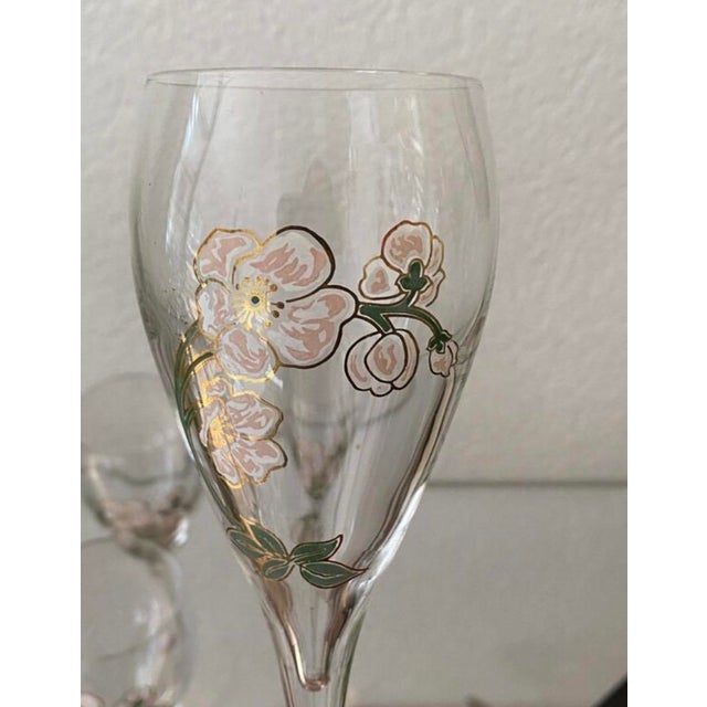 Belle Epoque Champagne Flutes from Perrier-Jouët, 1960s, Set of 6 For Sale - Image 3 of 10