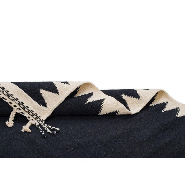 Moroccan Flatweave Wool Rug by Azele Studio For Sale - Image 4 of 9