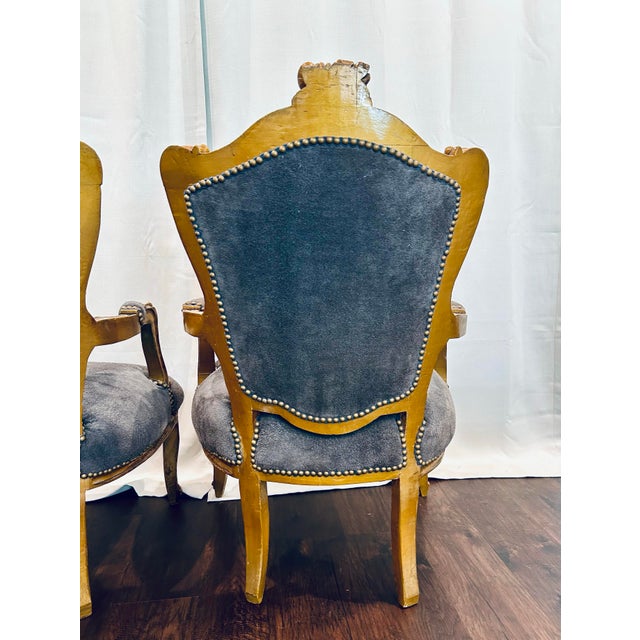 19th Century Italian Louis XV Rococo Style Salon Chairs For Sale - Image 9 of 12