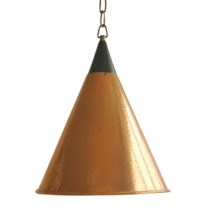 Cone Shaped Pendant Lamp in Hammered Structured Copper, Denmark 1960s