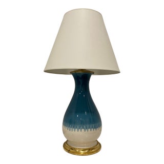 Christopher Spitzmiller Blue & White Lamp For Sale