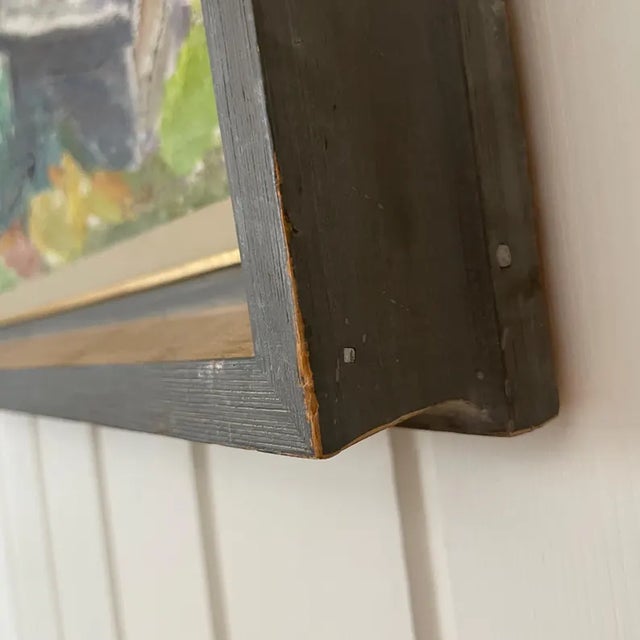 1957 Mid-Century Swedish Modernist Oil Painting "Sommarkväll Vid Kleivi" by Fritz Smedberg For Sale - Image 13 of 18