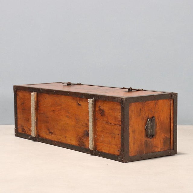 Italian Trunk in Fir For Sale - Image 11 of 12