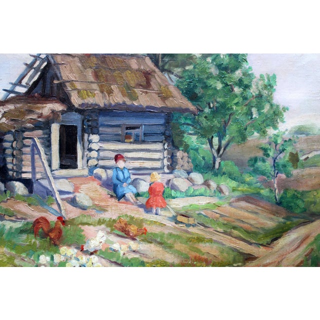 Old bath-house. Oil on canvas, 51, 5 x 64, 7 cm elza kalnina - rutina (1902. 18. Ii cesu region – 1983. 11. V riga) –...