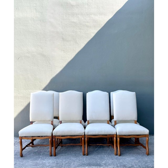 Vintage Ralph Lauren Nailhead Os De Mouton Dining Chairs - Set of 8 For Sale - Image 12 of 12