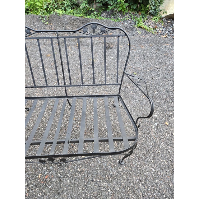 Russell Woodard Vintage Wrought Iron Outdoor Patio Furniture For Sale - Image 4 of 12