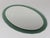 1960s Mid-Century Oval Green and Grey Scalloped Wall Mirror from Cristal Arte, Italy, 1960s For Sale - Image 5 of 15