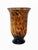 English Vintage Hand Blown Tortoiseshell Glass Hurricane Vase For Sale - Image 3 of 11