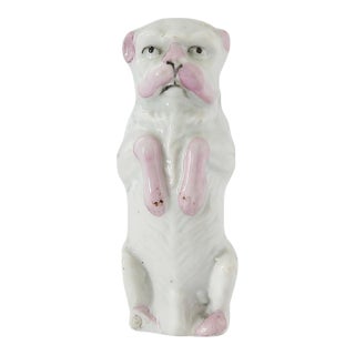 Antique Porcelain Begging Pug Dog For Sale