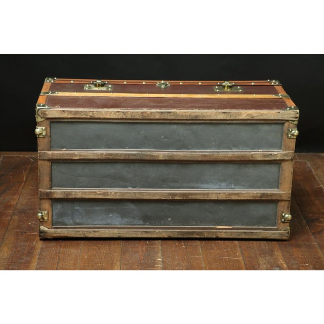 Wood Vintage Mail Trunk from Erhart Mulhouse, 1920s For Sale - Image 7 of 9